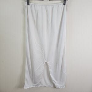 Vintage Sears Full Off White Slip Women's Size M 27-29 Embroidered Nylon